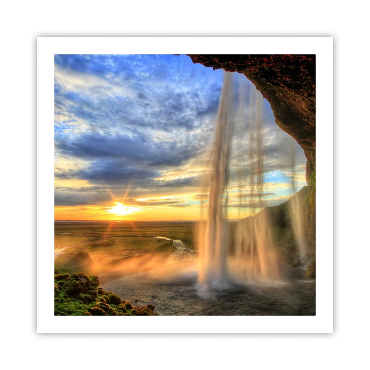 Poszter - Cseppfátyol mögötti világ - 60x60 cm