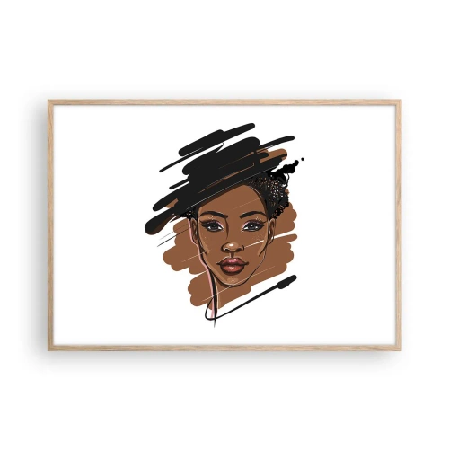 Poszter világos tölgy keretben - Édes, mint a csokoládé - 100x70 cm