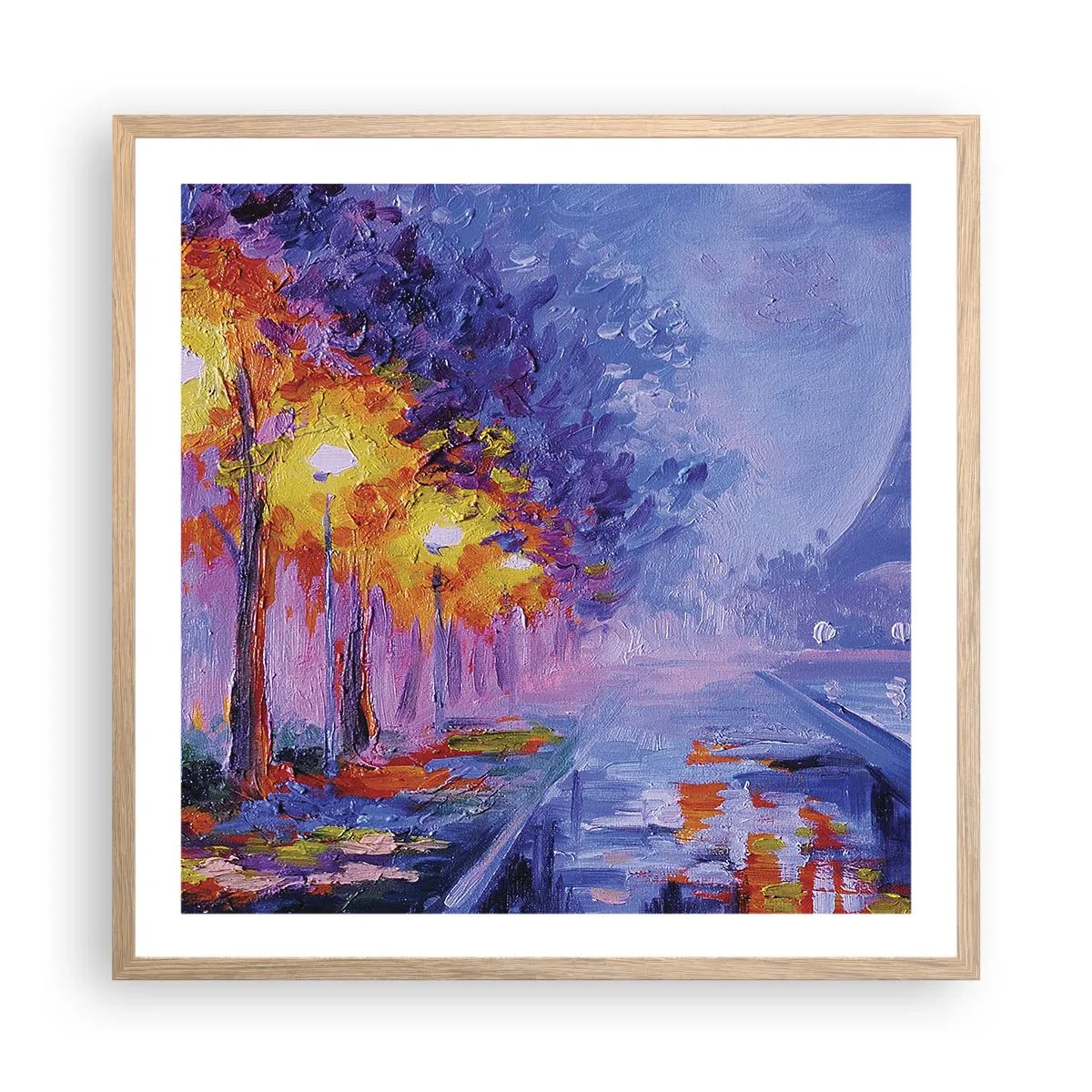 Poszter világos tölgy keretben - Egy álomséta - 60x60 cm