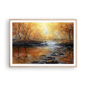 Poszter világos tölgy keretben - Az Arany Patak - 100x70 cm