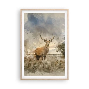 Poszter világos tölgy keretben - Becsület – erő – méltóság - 61x91 cm