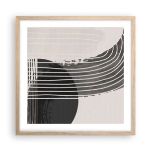 Poszter világos tölgy keretben - Oda és vissza - 50x50 cm