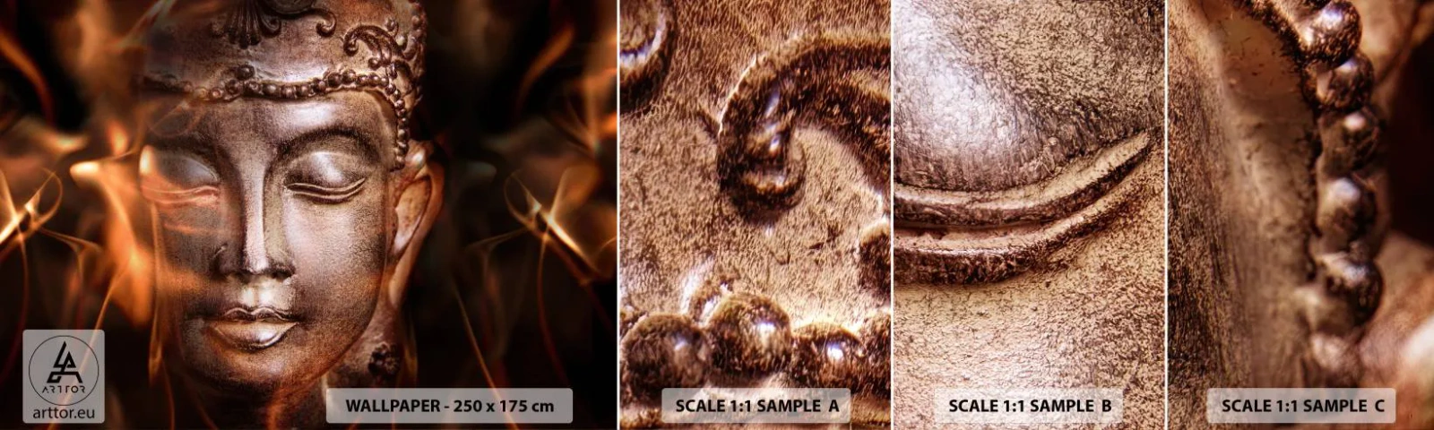 Fotótapéta Minta Öntapadós Deluxe Sticker - Csak itt és most létezik - Buddha, Vallás, Ázsia - 100x30 cm