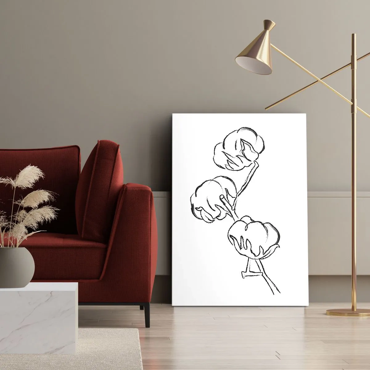 Vászonkép - Pamut pehely - 65x120 cm