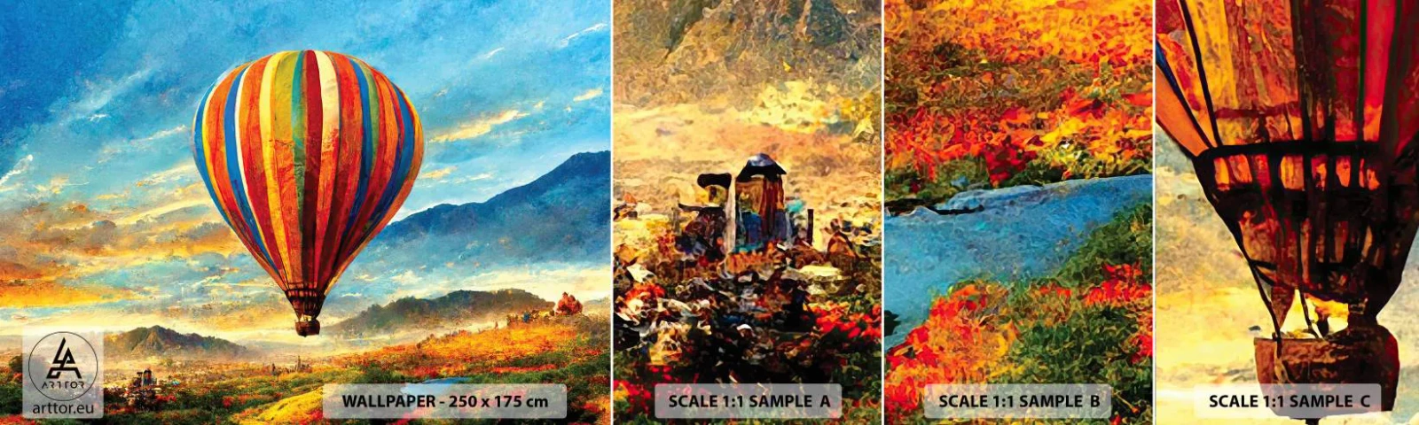 Fotótapéta Minta Standard Eco - A csendben többet látsz - Ballon, Tájkép, Természet - 100x30 cm