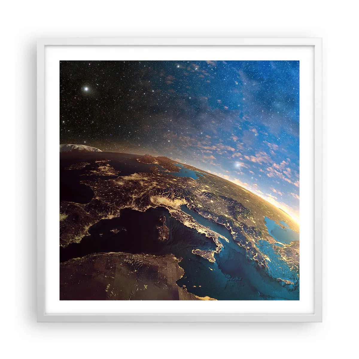 Poszter fekete keretben - Tekintsünk magunkra távolról - 60x60 cm