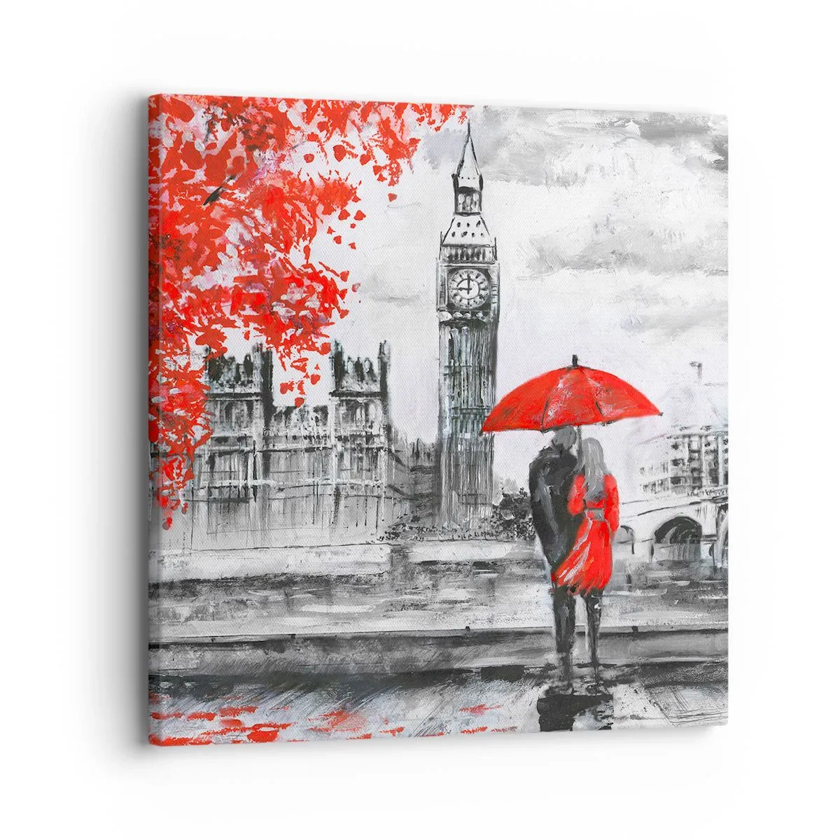 Vászonkép - Szerelmesek Londonban - 30x30 cm