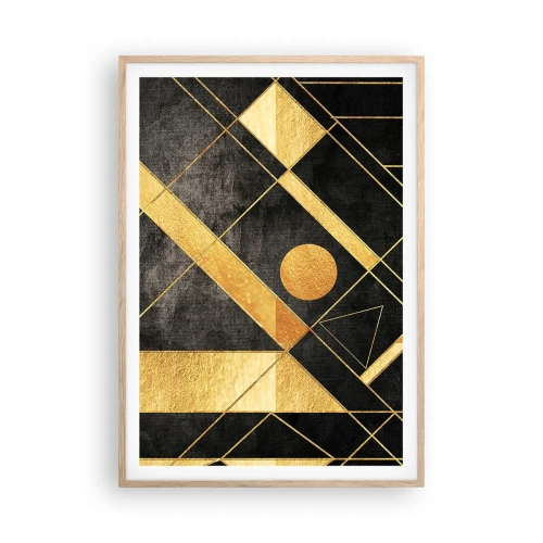 Poszter világos tölgy keretben - A sivatag napja - 70x100 cm
