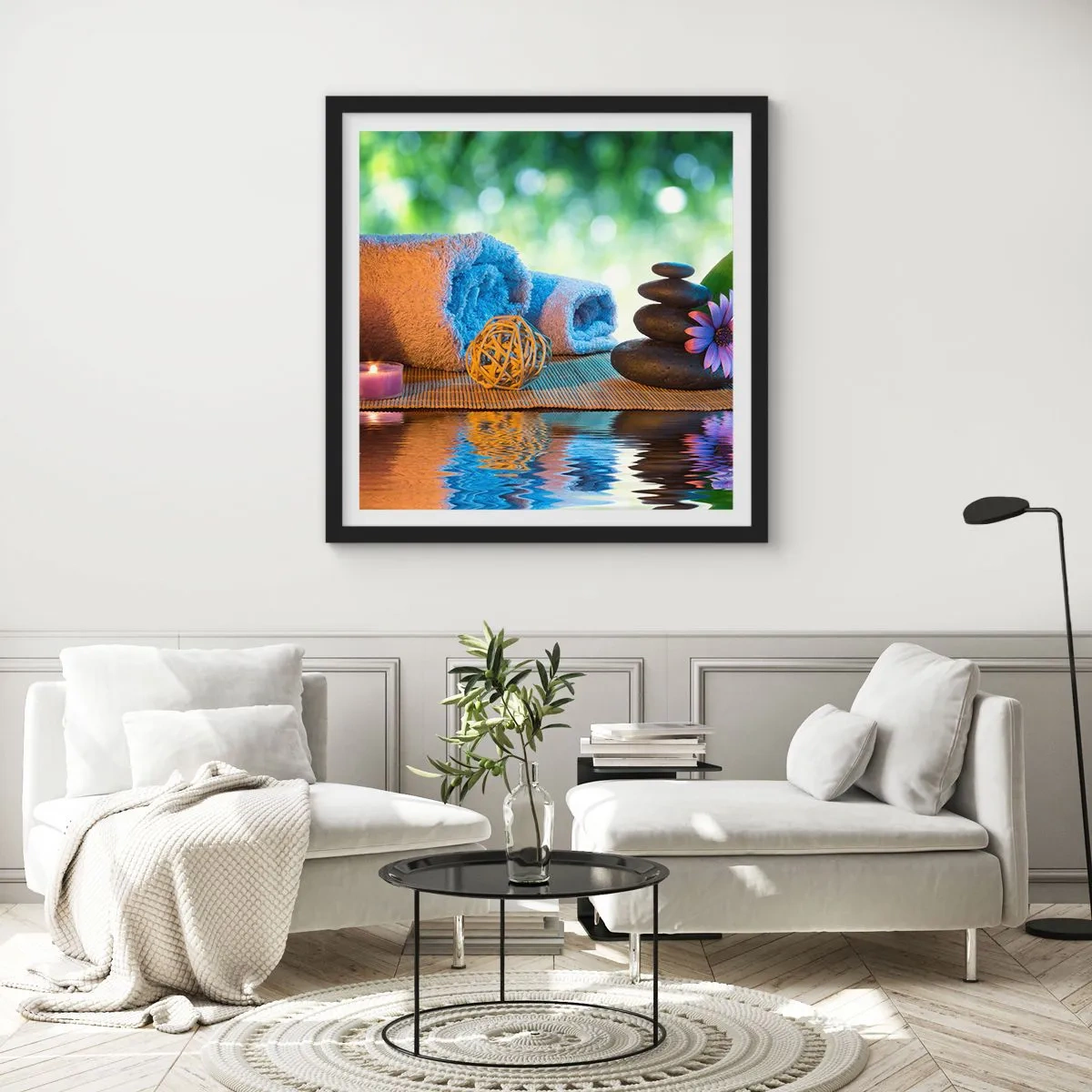 Poszter fehér keretben - Idő a testnek - 40x40 cm