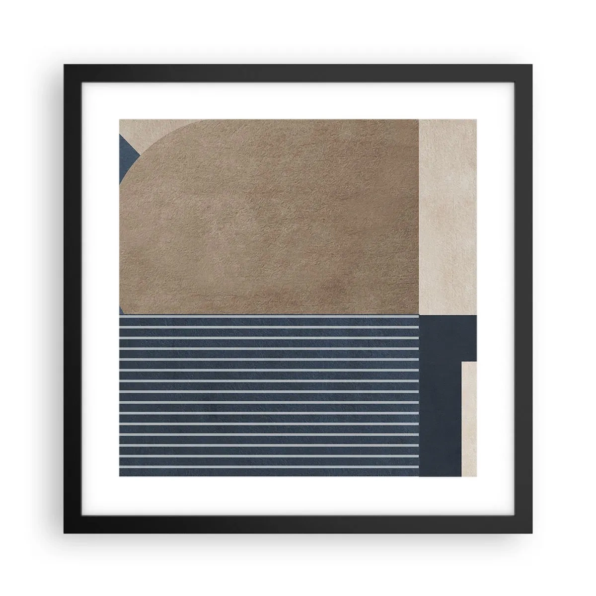 Poszter fehér keretben - Az egyszerűség és a kerekség kompozíciója - 40x40 cm