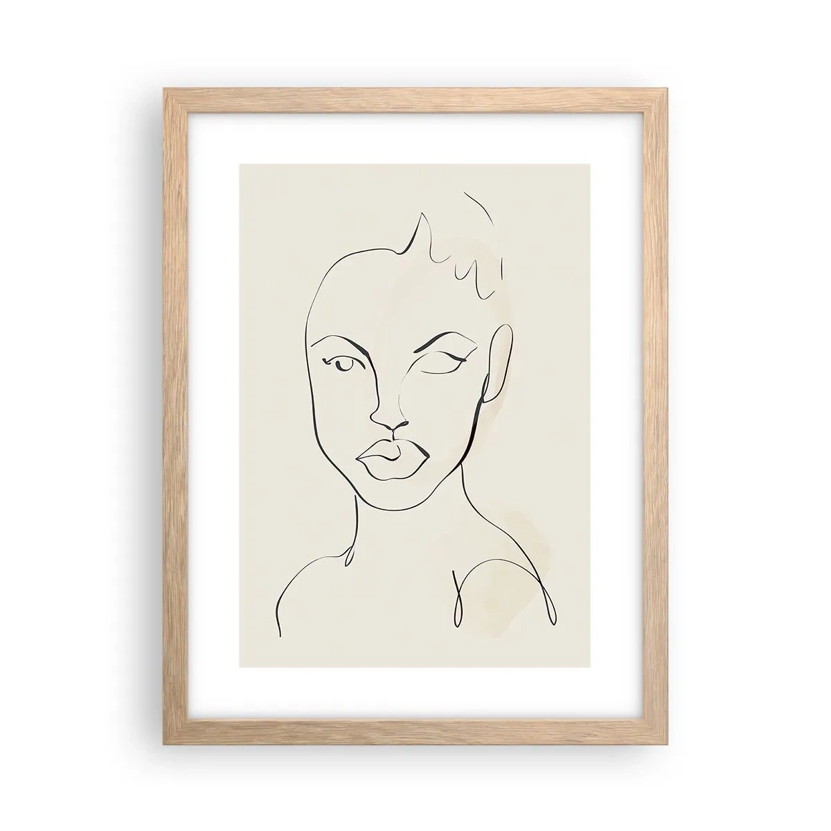Poszter világos tölgy keretben - Az érzékiség körvonala - 30x40 cm