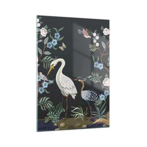 Üveg kép - Madar parádé - 50x70 cm