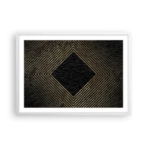 Poszter fekete keretben - Geometria glamour stílusban - 70x50 cm