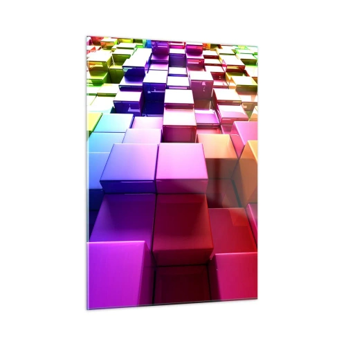 Üveg kép - Op-art együtt egy csapatban - 50x70 cm