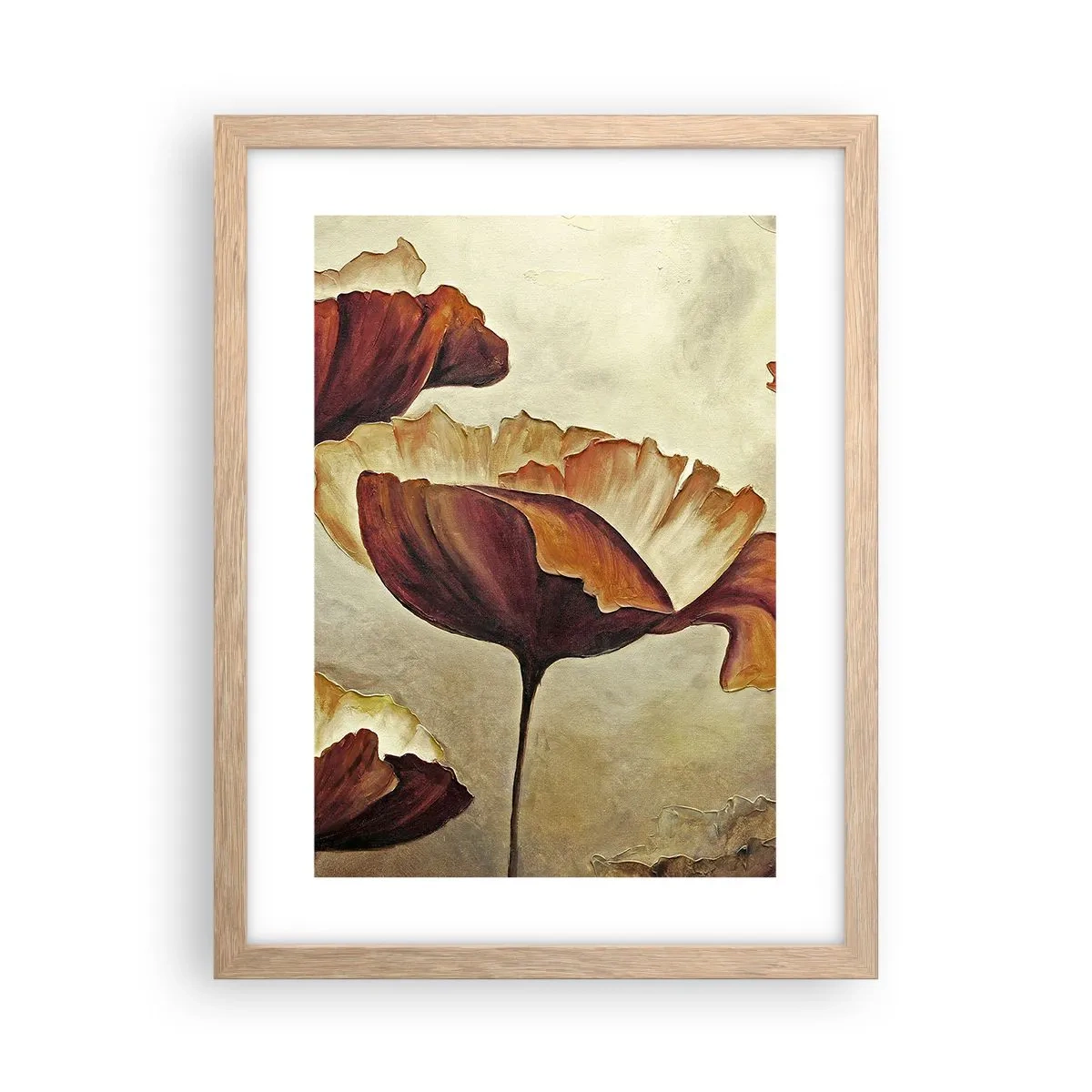 Poszter világos tölgy keretben - Rét - 30x40 cm