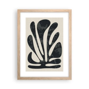 Poszter világos tölgy keretben - Többujjas absztrakció - 30x40 cm