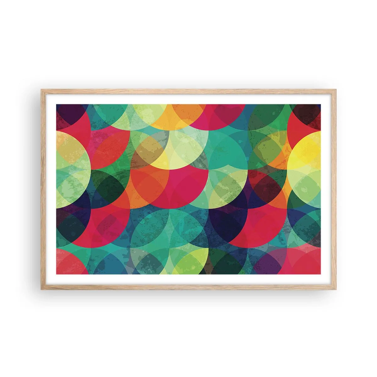 Poszter világos tölgy keretben - Felszívárványság - 91x61 cm
