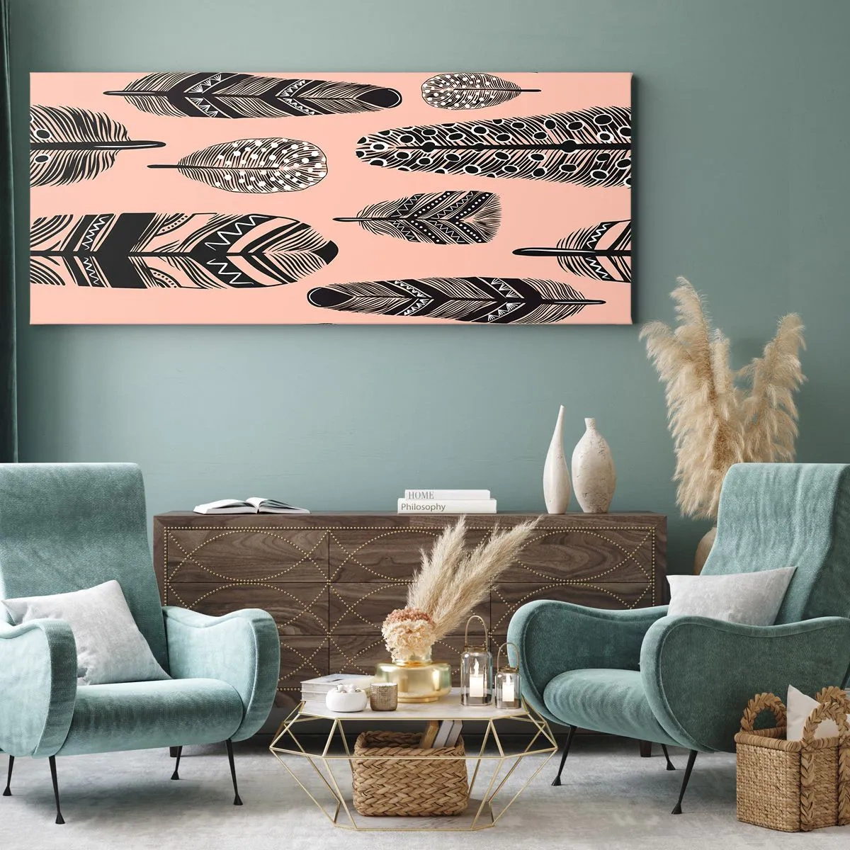 Vászonkép - Indiai gyűjtemény - 120x50 cm