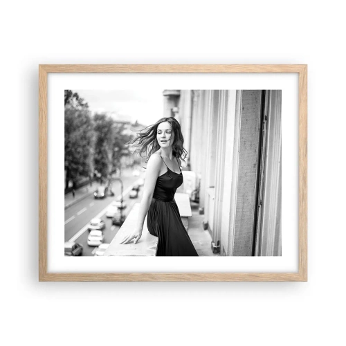 Poszter világos tölgy keretben - Biztosan párizsi - 50x40 cm