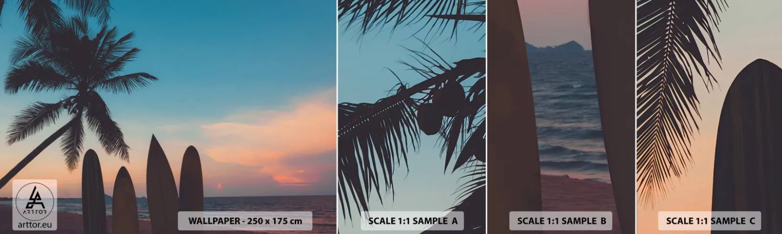 Fotótapéta Minta Öntapadós Deluxe Sticker - Holnap is móká lesz - Tájkép, Szörfözés, Tenger - 100x30 cm