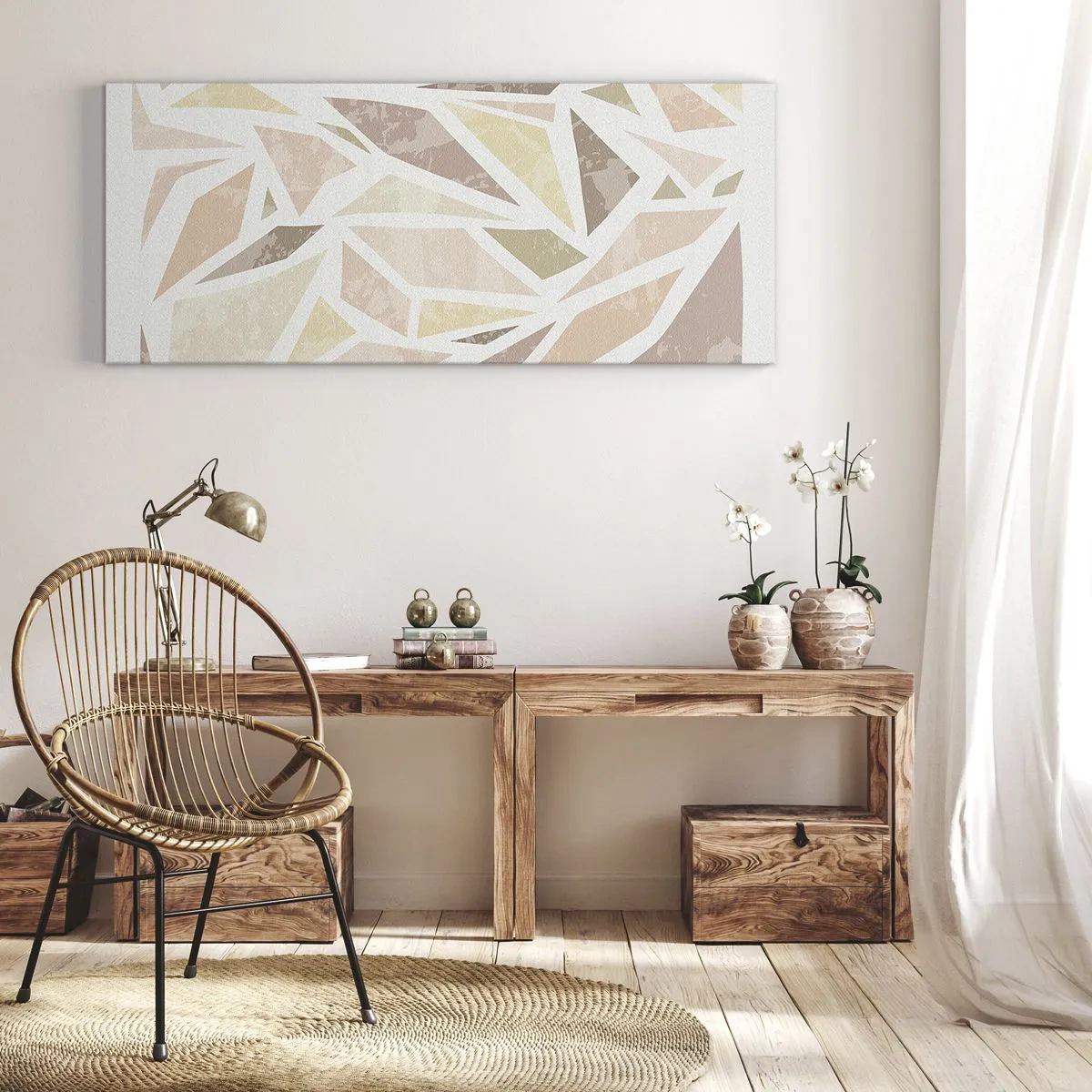 Vászonkép - Üvegfestmény kompozíció - 100x40 cm