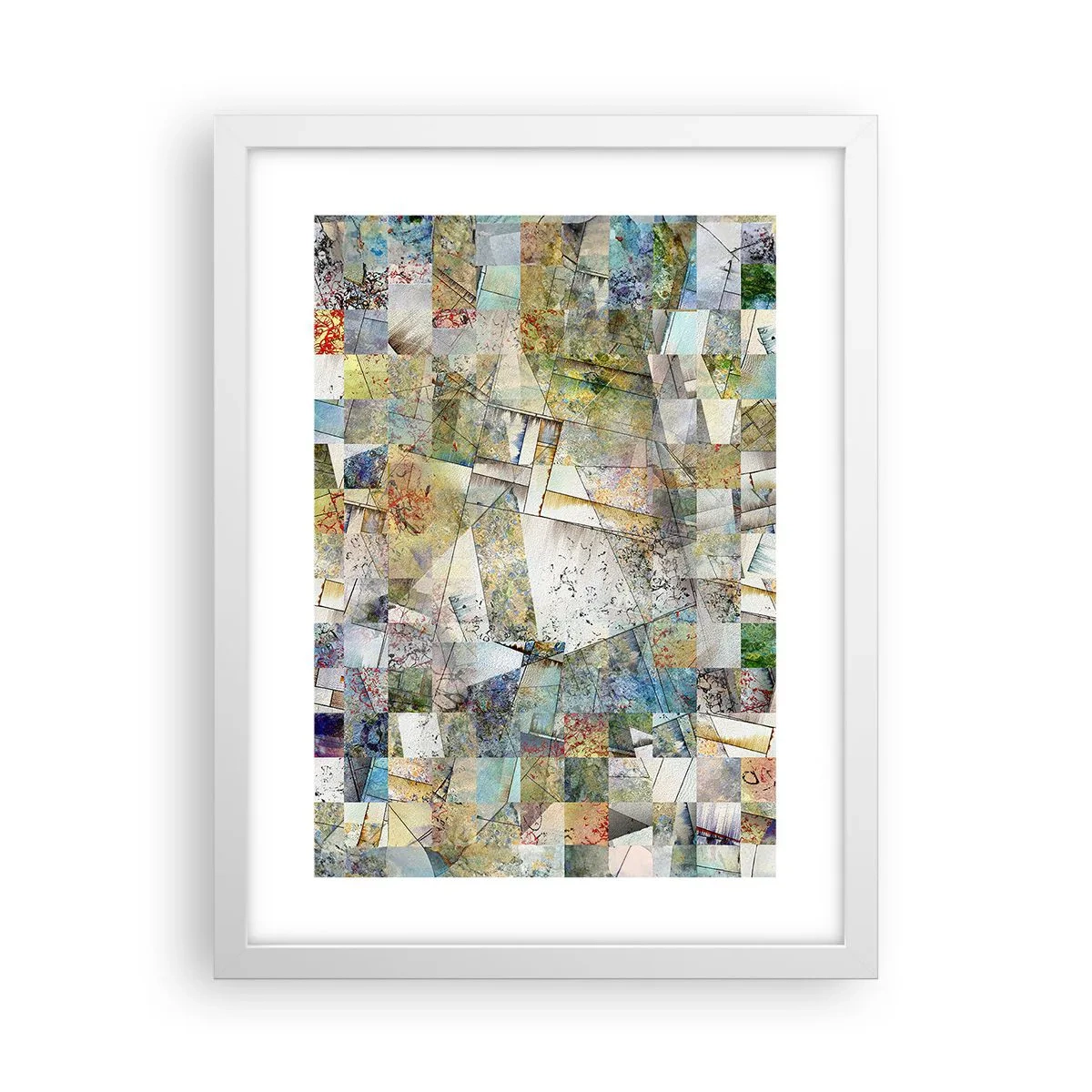 Poszter fekete keretben - Geometrikus átrendeződés - 30x40 cm