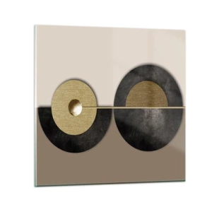 Üveg kép - Variációk egy kör körül - 70x70 cm