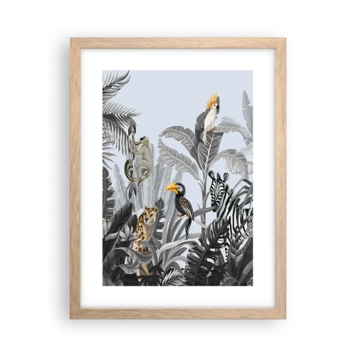 Poszter világos tölgy keretben - Afrikai mese - 30x40 cm