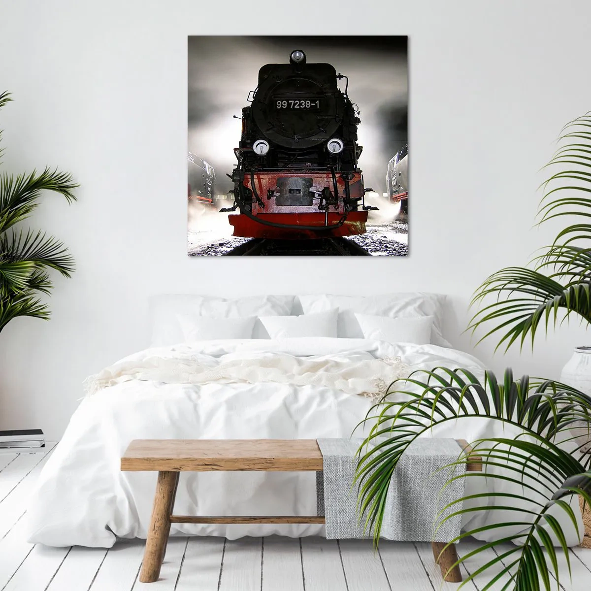 Vászonkép - Áll és zihál, zihál és fúj - 50x50 cm