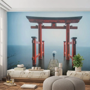 Fotótapéta Premium Sand - Japán álmodozás - Ázsia, Hakone templom, Japán - 200x140 cm