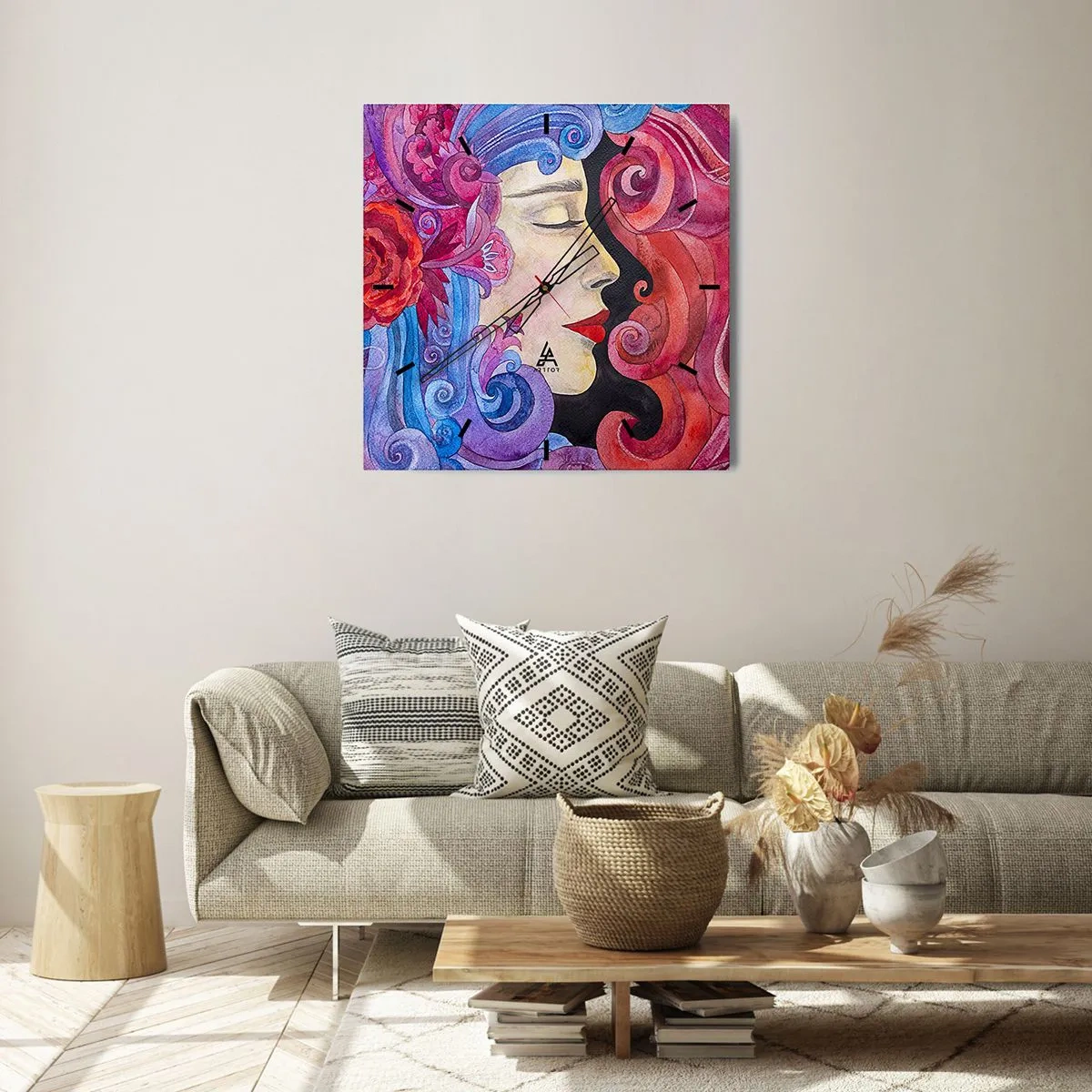 Falióra, Óra - A szecesszió még mindig él - 40x40 cm