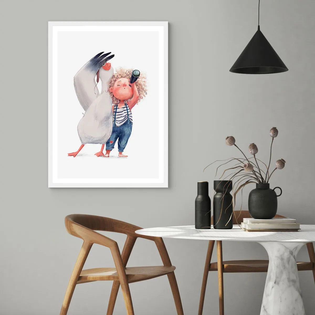 Poszter fekete keretben - Nagy utazási terve - 61x91 cm