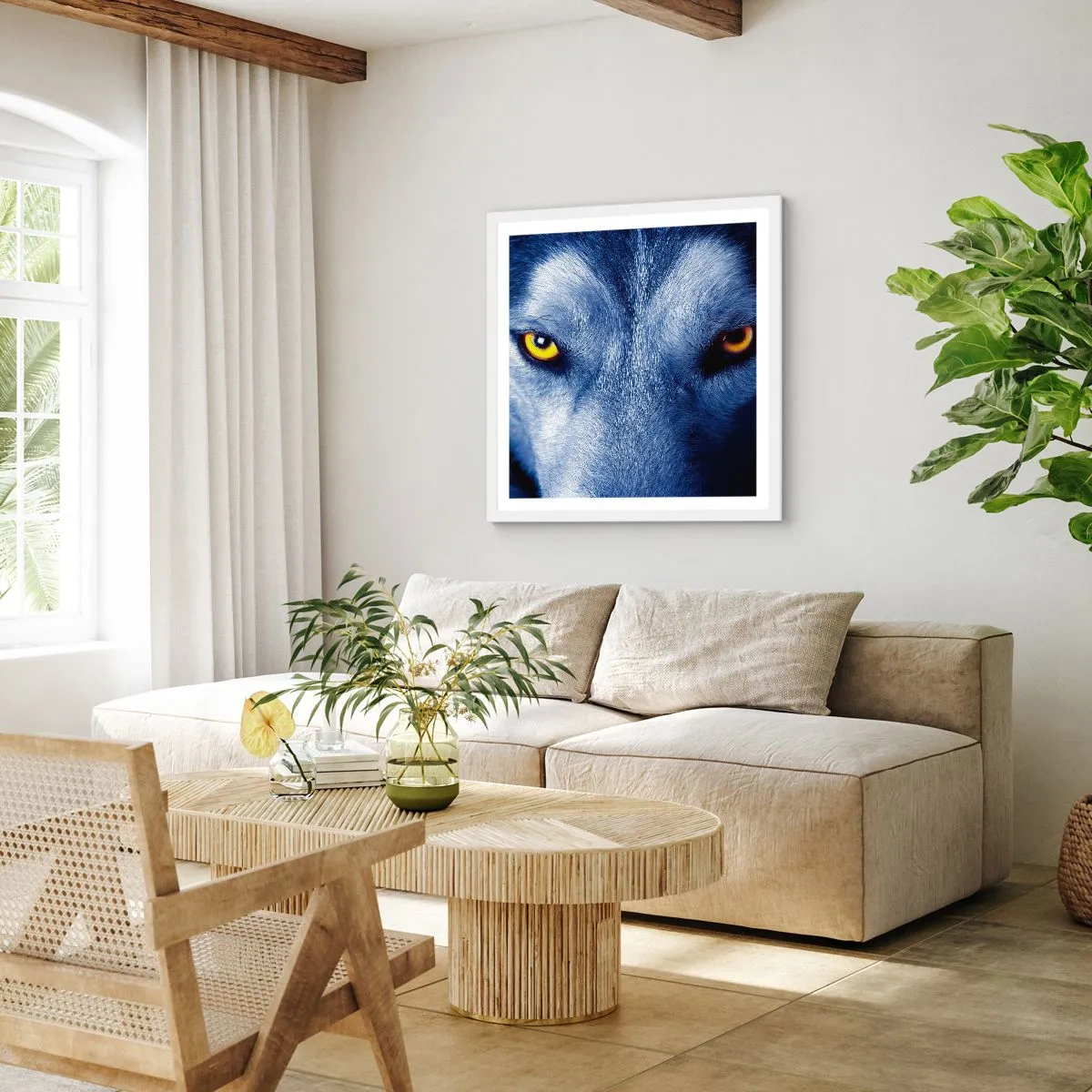 Poszter fekete keretben - Hipnotizáló nézés - 40x40 cm