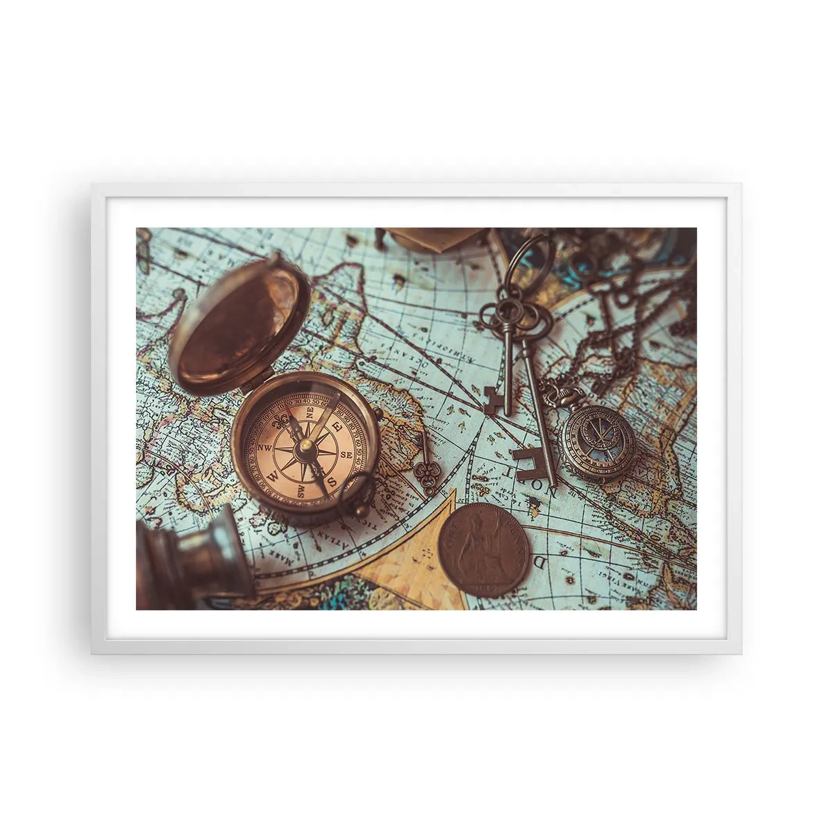 Poszter fekete keretben - A kalandvágynak - 70x50 cm