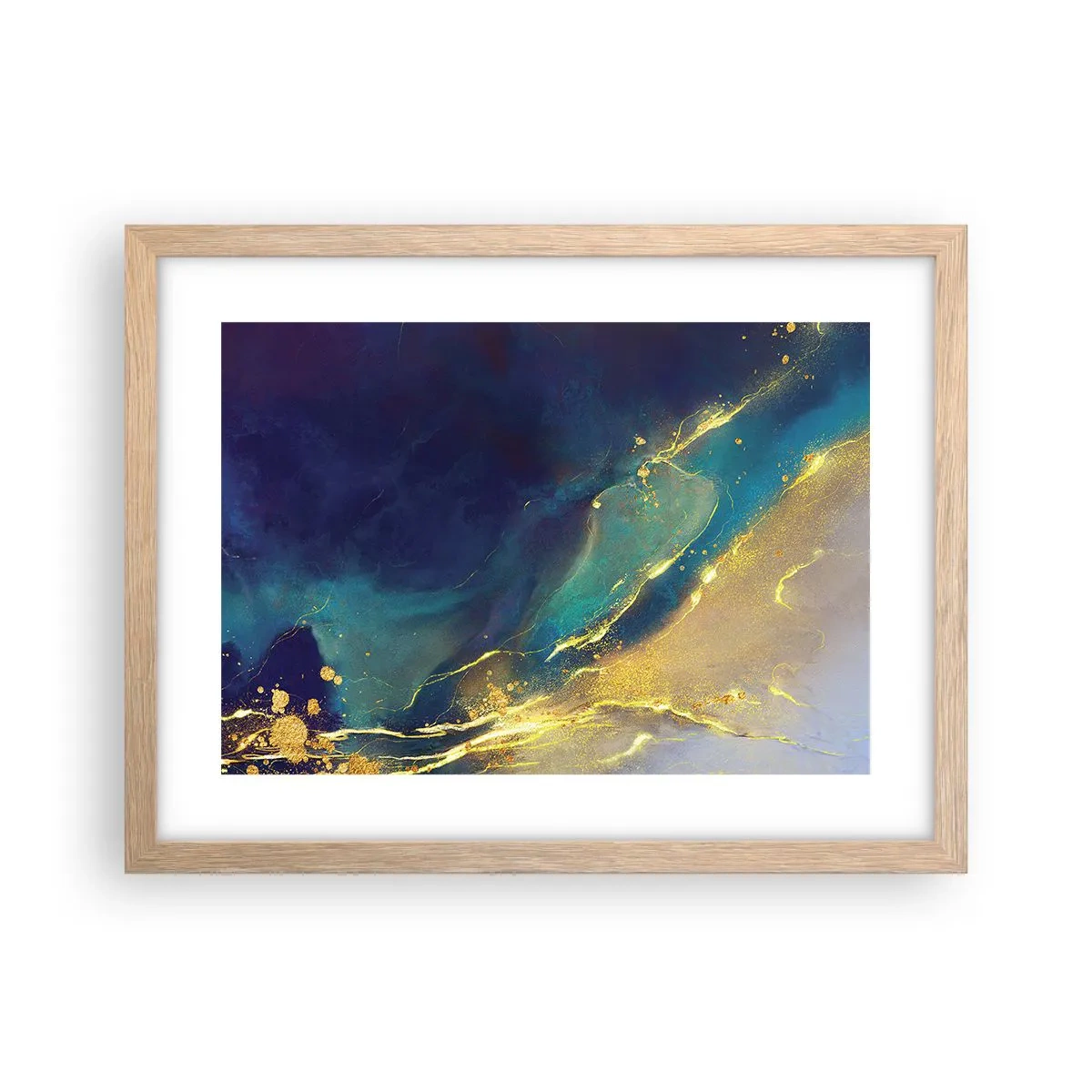 Poszter világos tölgy keretben - Az arany lagúnaövezet - 40x30 cm