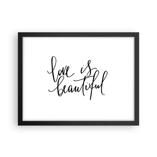 Poszter fehér keretben - Olvass és ismételj - 40x30 cm