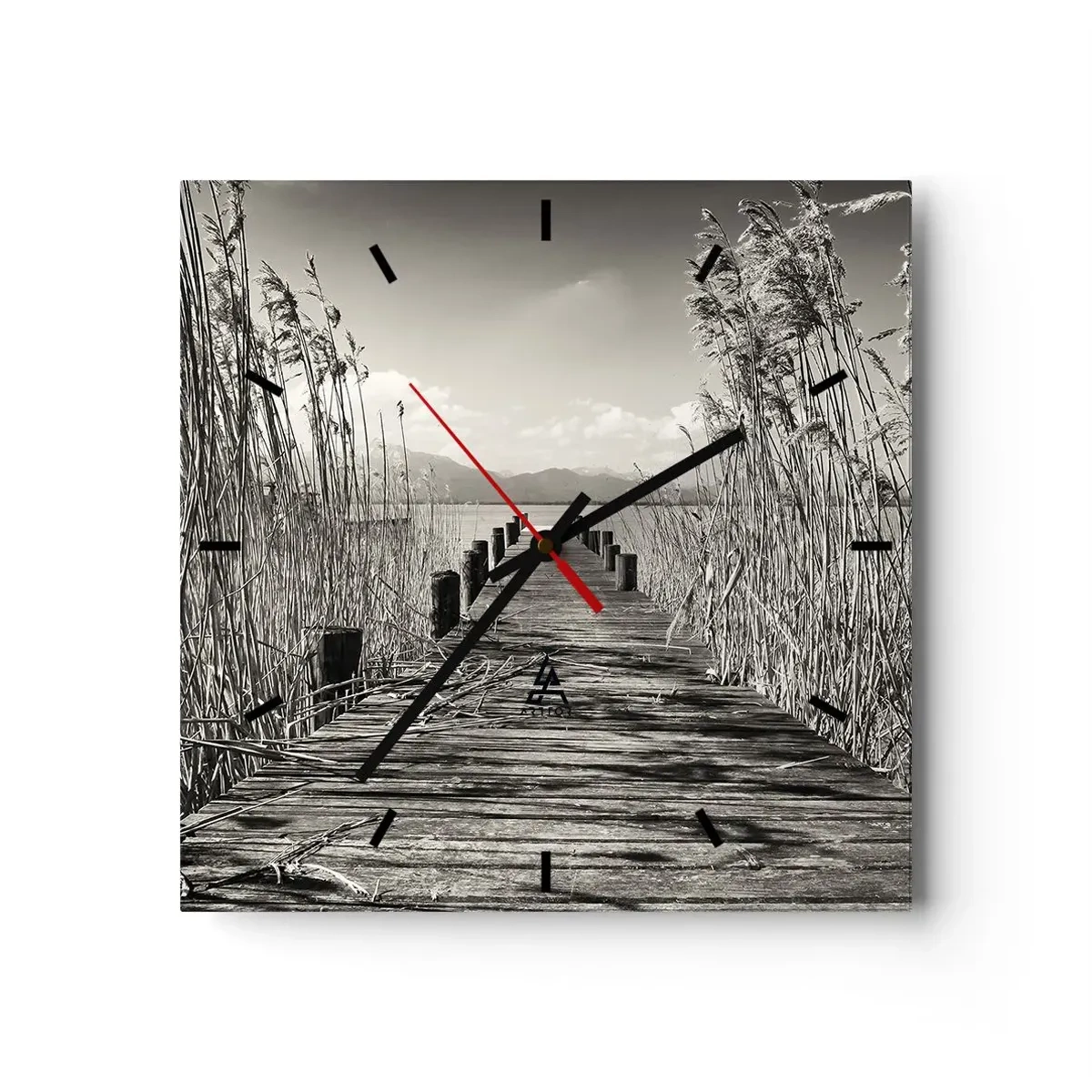 Falióra, Óra - A fű csendjében - 40x40 cm