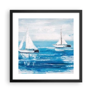 Poszter fehér keretben - Egy barátoddal az oldaladon - 40x40 cm