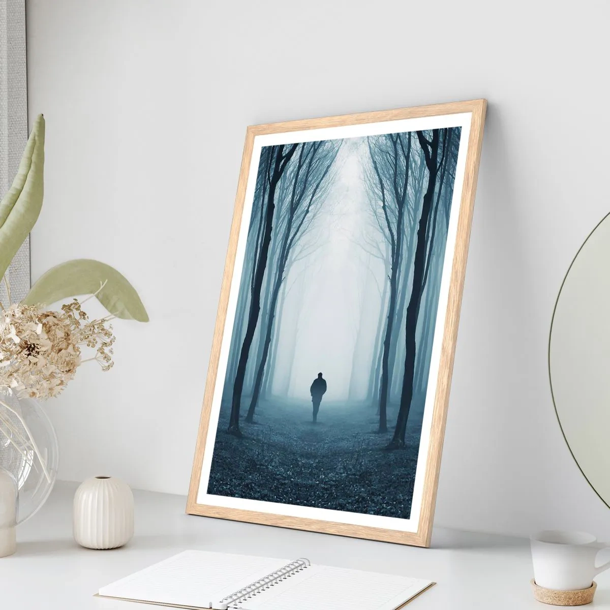 Poszter világos tölgy keretben - És minden egyszerű és világos - 61x91 cm