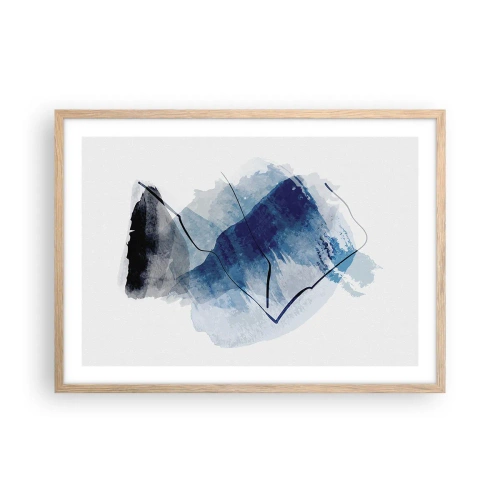 Poszter világos tölgy keretben - Jéghegy - 70x50 cm