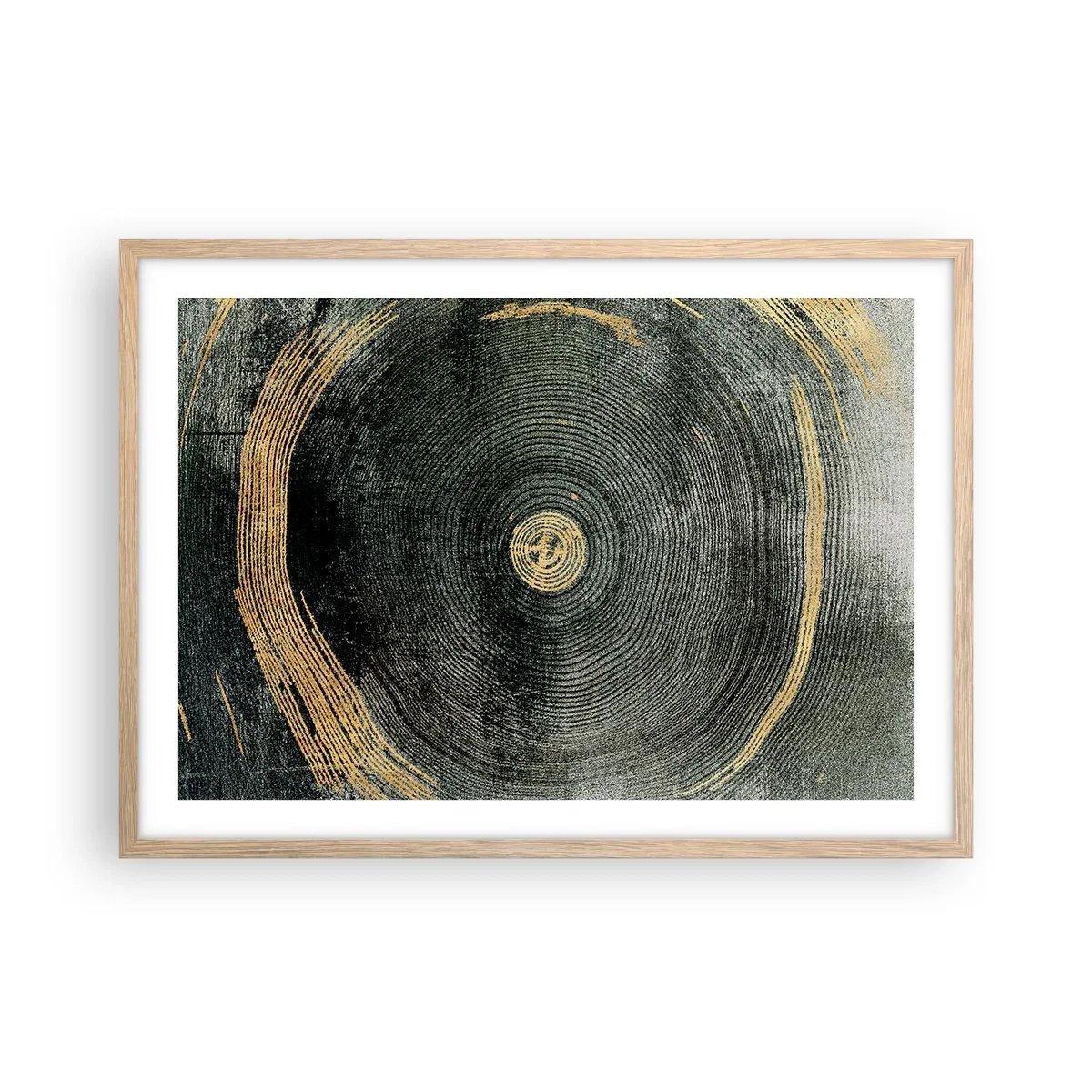 Poszter világos tölgy keretben - Változás és időtartam - 70x50 cm