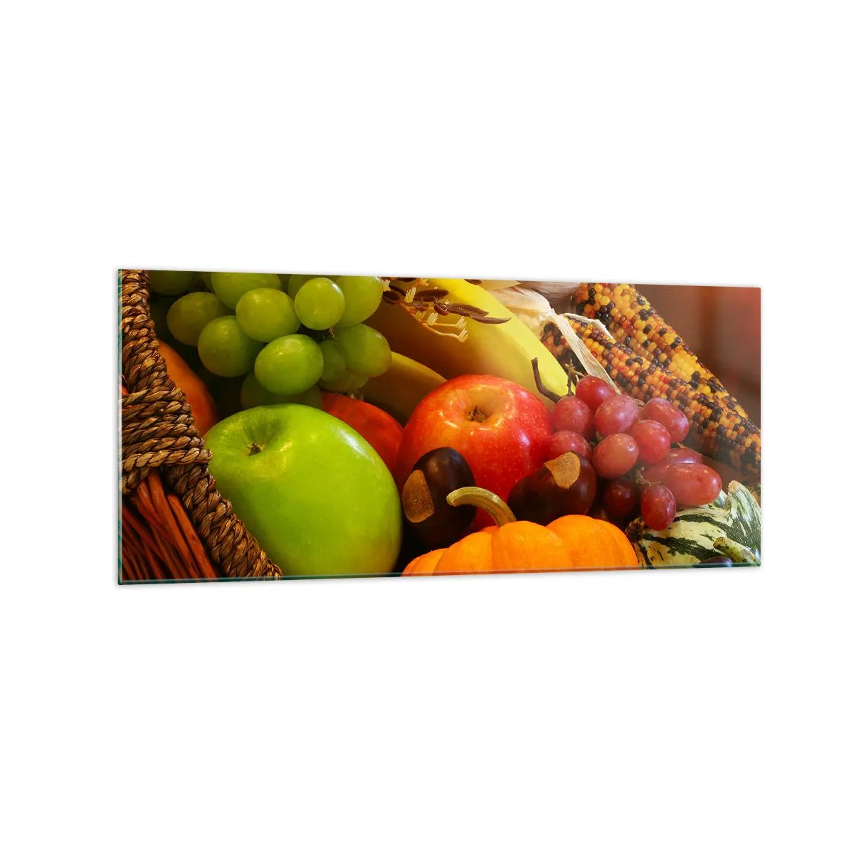 Üveg kép - Bőség kosara - 120x50 cm