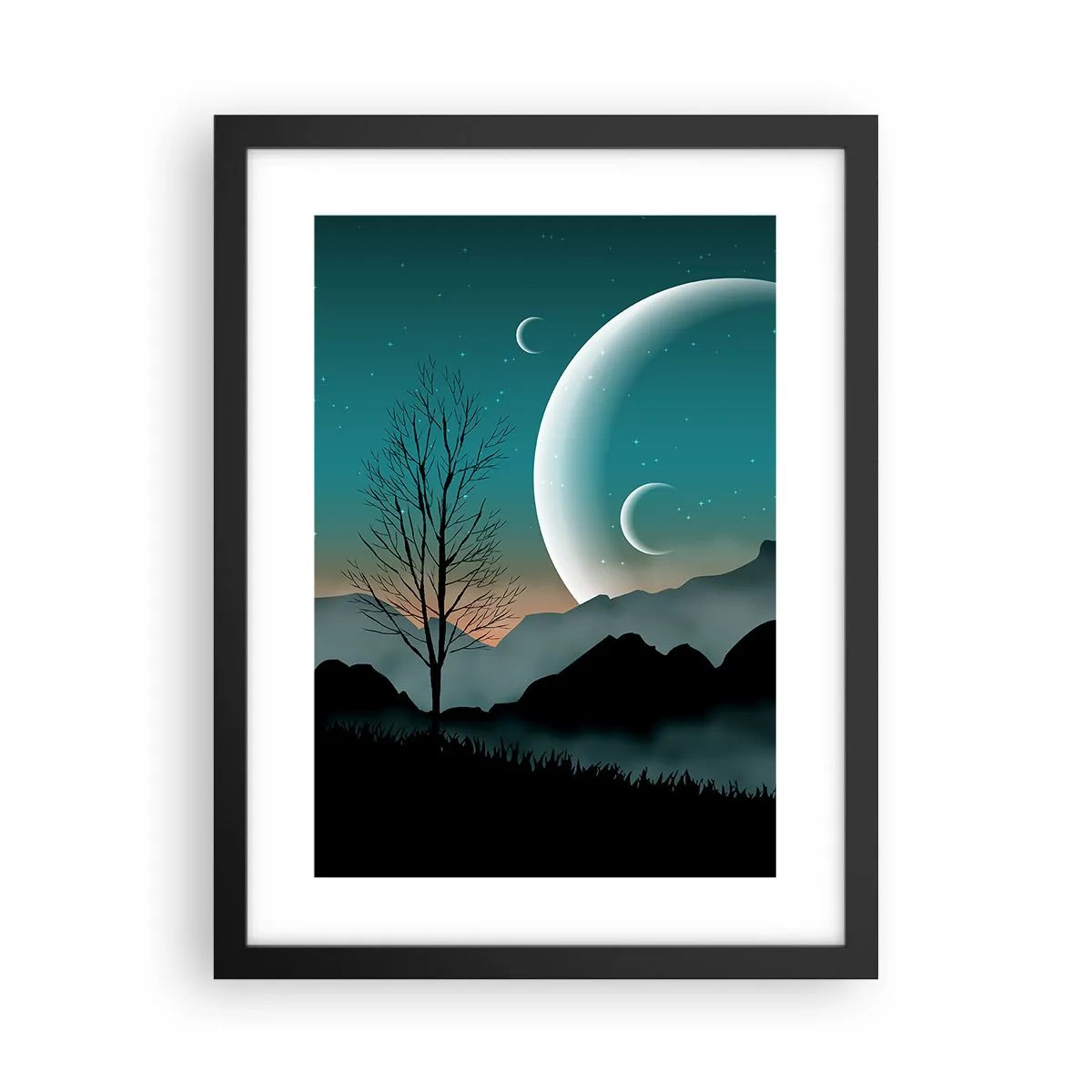 Poszter fehér keretben - Csillagos éj karneválja - 30x40 cm