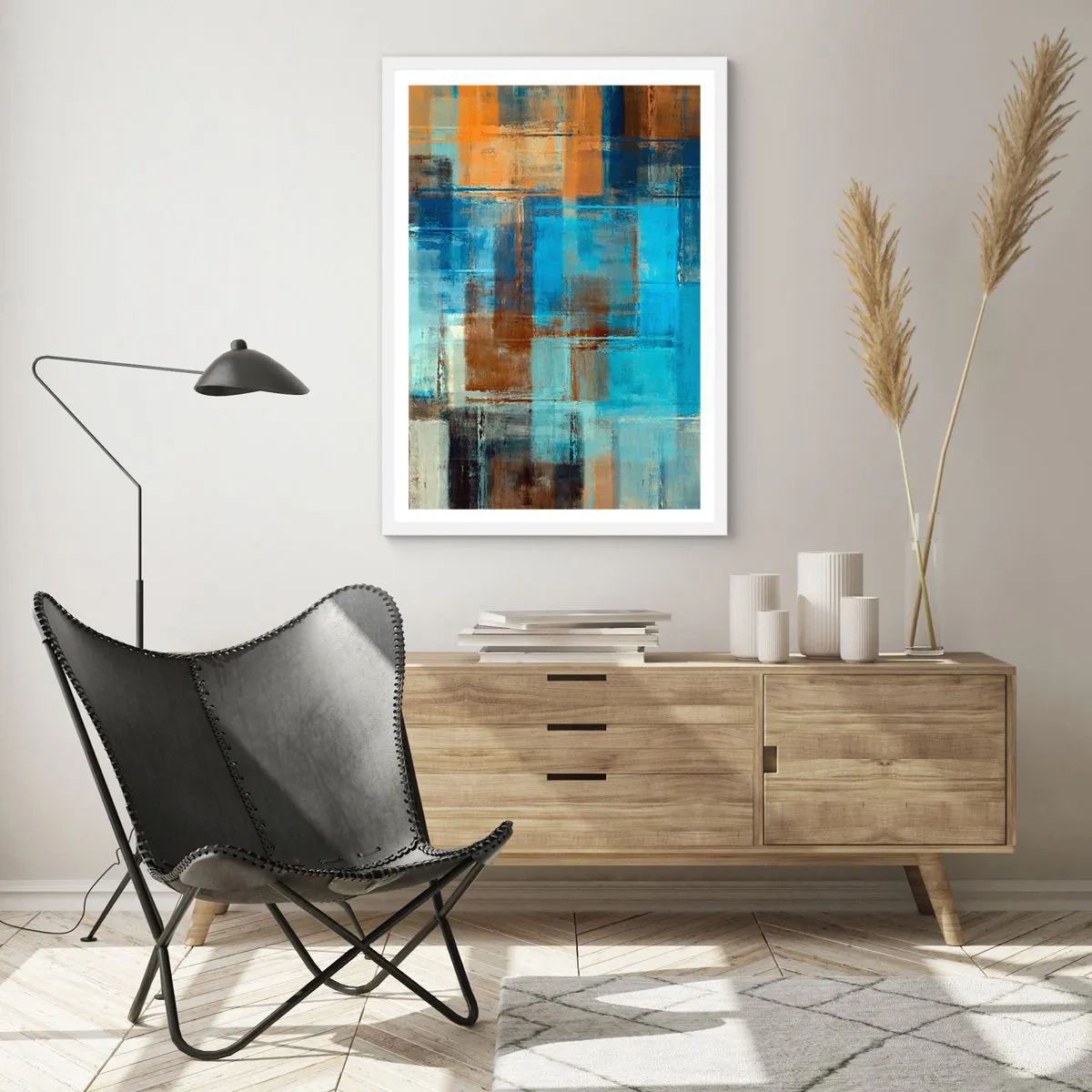 Poszter fekete keretben - A kék fátyolon keresztül - 50x70 cm