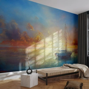 Öntapadós Fotótapéta Deluxe Sticker - Egy arany öbölben - Vitorlás, Tájkép, Tenger - 250x175 cm
