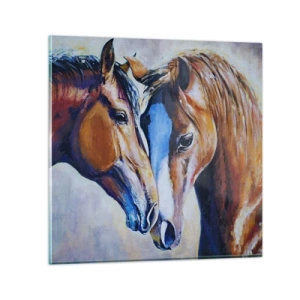 Üveg kép - Ez barátság? Vagy szerelem - 30x30 cm