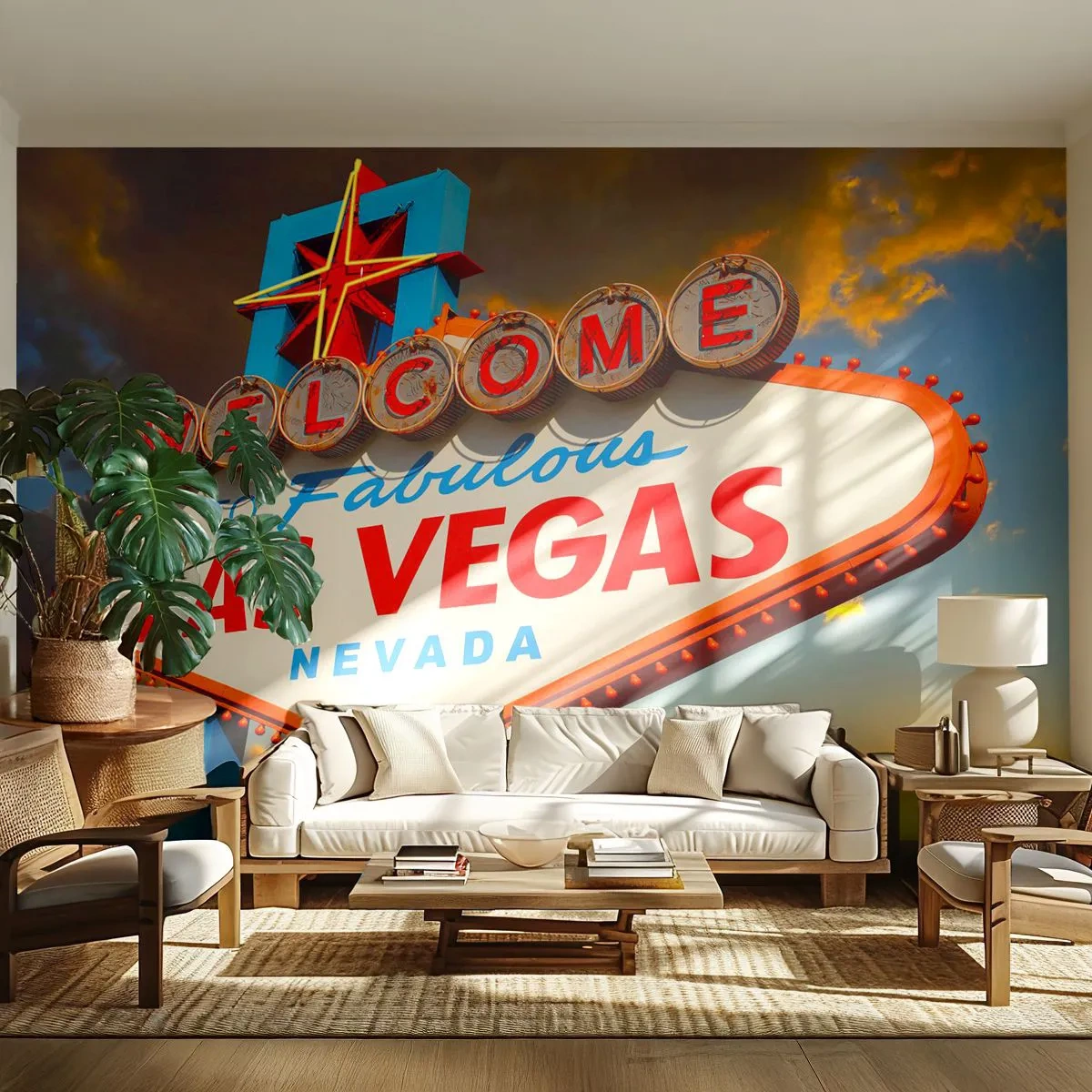 Fotótapéta Premium Sand - A sors mosolyáért - Utazások, Las Vegas, Város - 100x70 cm