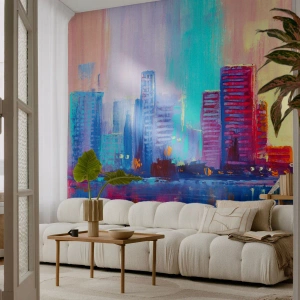 Fotótapéta Premium Sand - Színekben fürdött - Város, Építészet, Darab - 100x70 cm