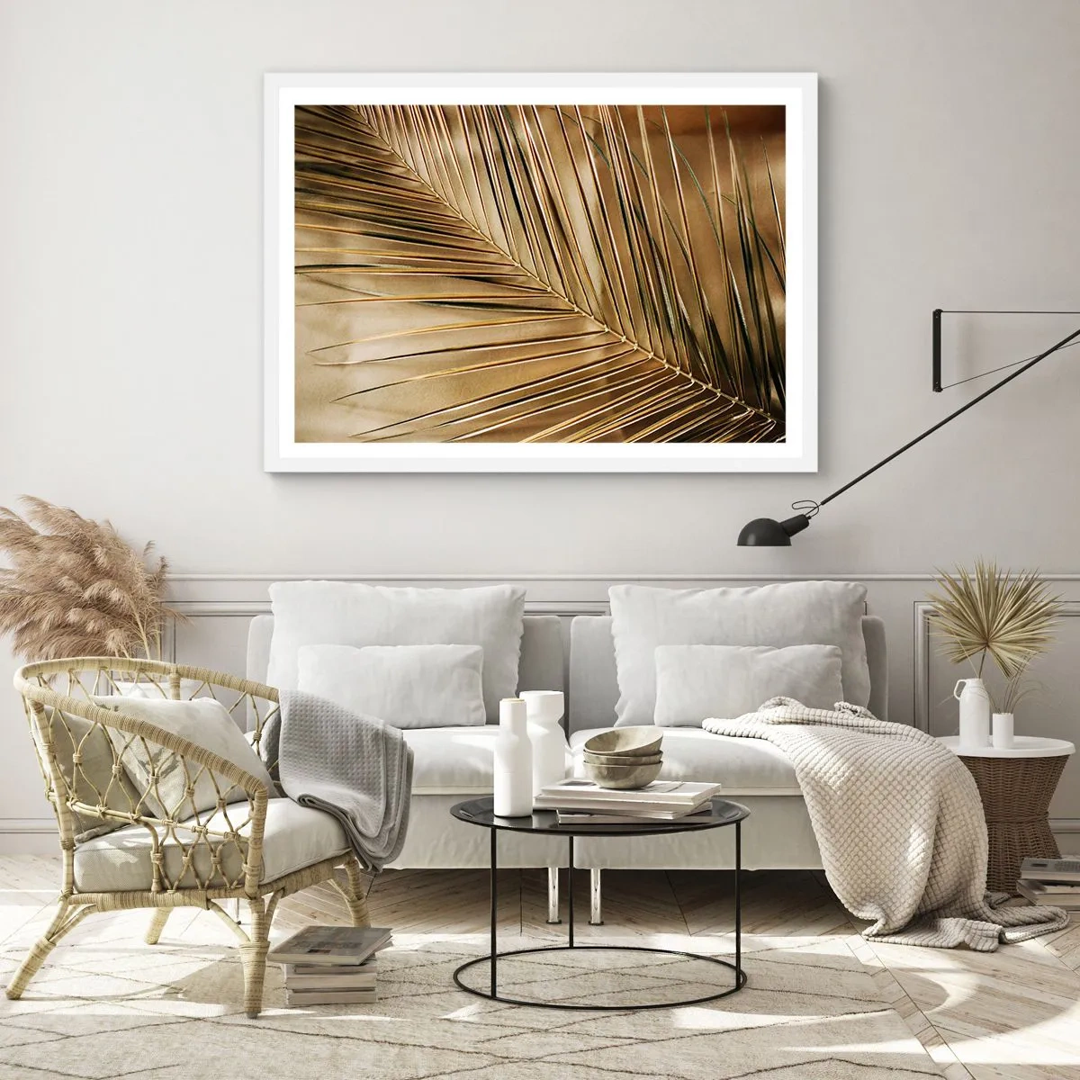 Poszter fekete keretben - Természetes oszlopsor - 70x50 cm
