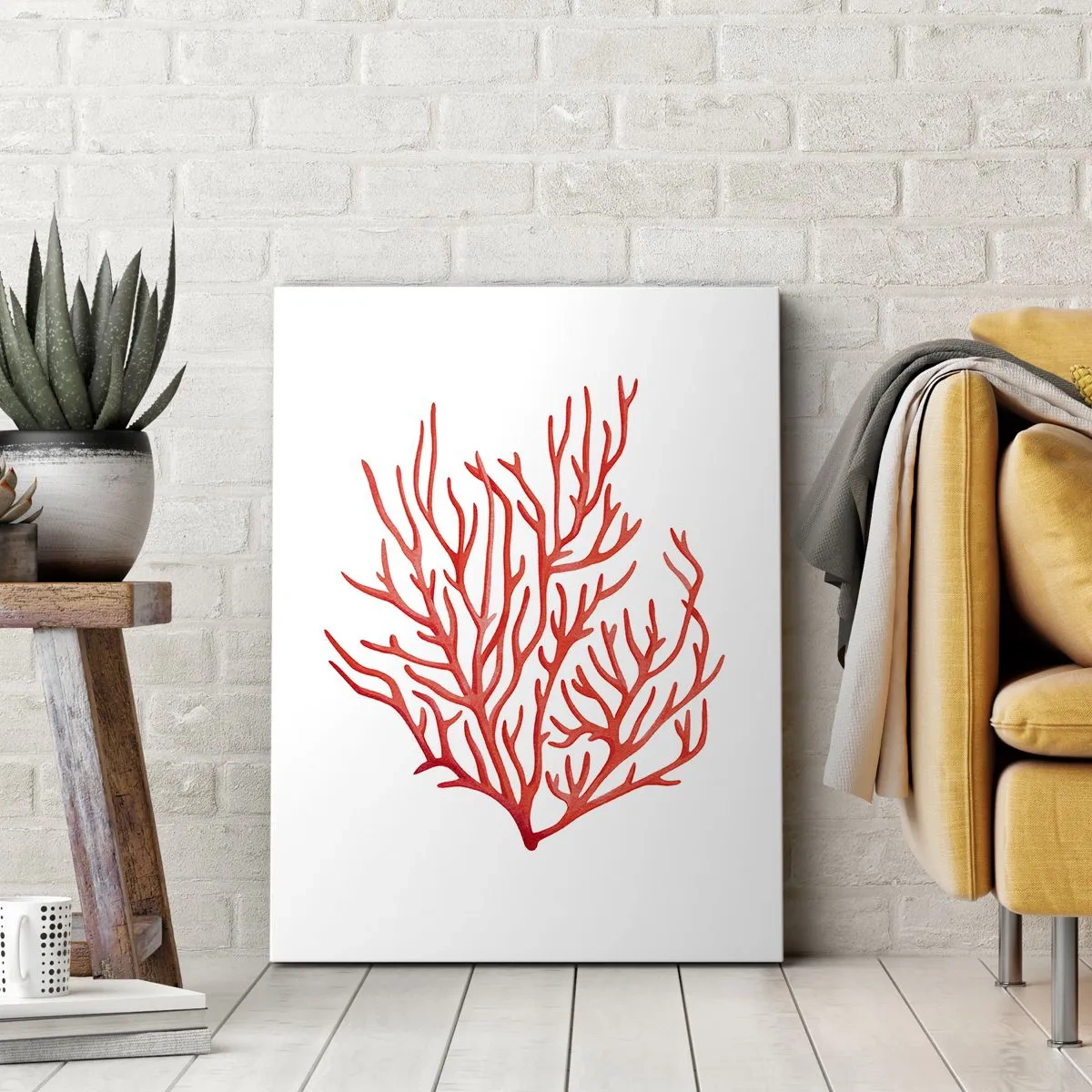 Vászonkép - Korall filigrán - 55x100 cm